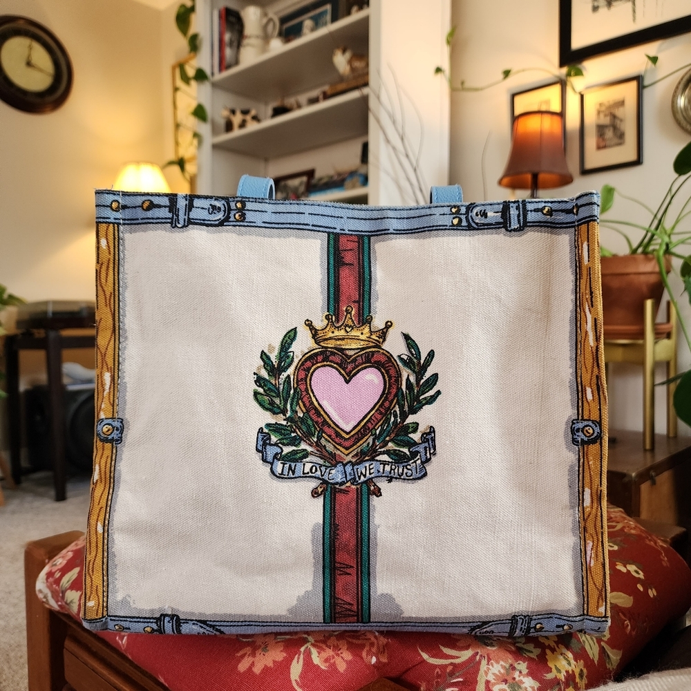Brighton "In Love We Trust" canvas tote